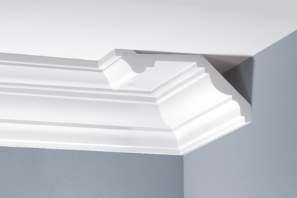 Гладкая карнизная планка LGG-09 Cezar White 2,40 м