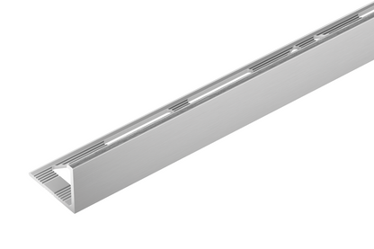 Profil do glazury aluminiowy narożny 10mm Cezar Naturalny surowy 3m