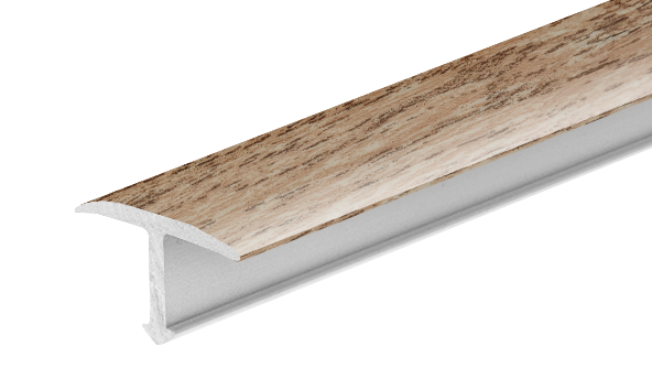 Гладкий алюминиевый соединительный профиль 14 мм Cezar Light Oak Matte 2,50 м