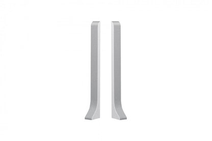 Zaślepki do listwy przypodłogowej 100mm 1kpl=2szt(L+P) Cezar Srebrny Mat