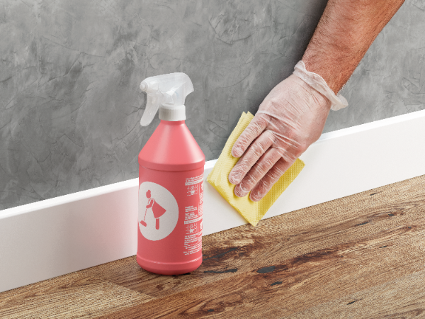 Status Line PVC skirting board 80x15mm Cezar Black RAL9005 matt 2.20m