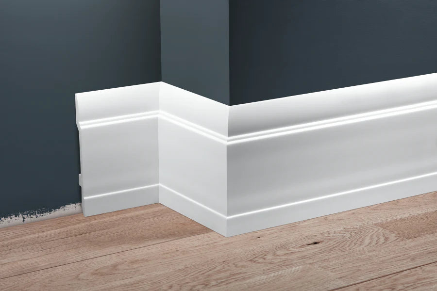 Listwa przypodłogowa LPC-25 144x13,2mm Cezar Biały Mat 2,44m