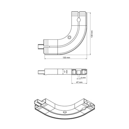 PVC PROLINE1 finishing arc 1 set = L+R Cezar White