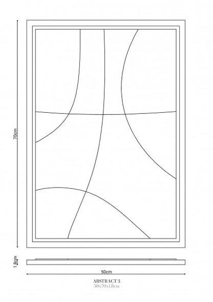 Wall Decor 500x700x18mm ABSTRACT 3 MURSO Almond Beige