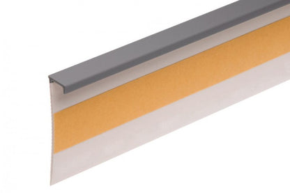 Listwa dywanowa płaska elastyczna PVC Cezar Szary Ciemny Mat 2,50m