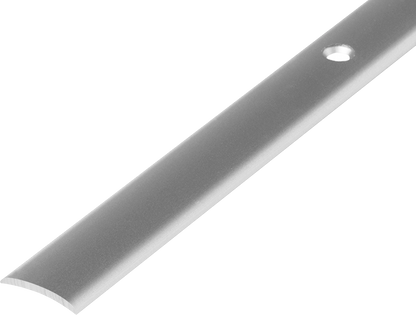 Oval aluminum threshold profile 20mm Cezar Silver Matte 1m