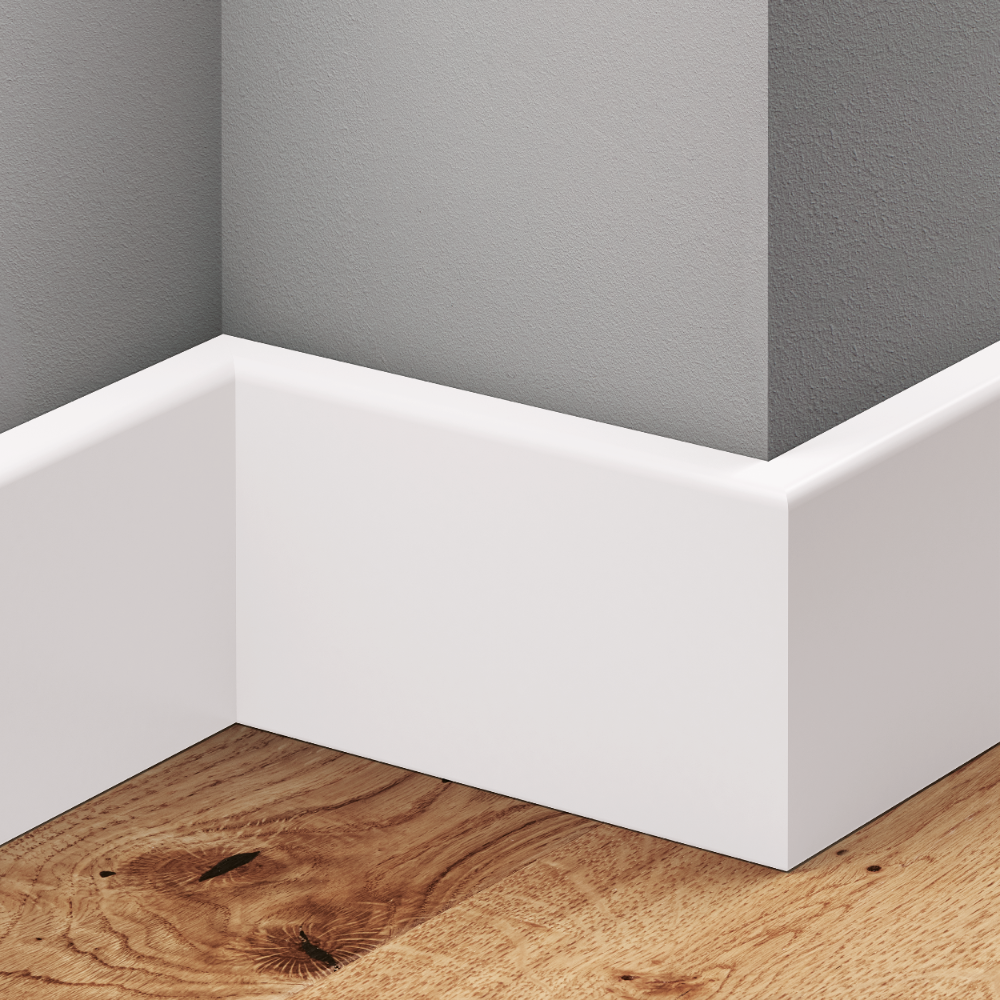 Listwa przypodłogowa MDF 60x11mm kwadrat R3 CEZAR Biały RAL9003 półmat 2m