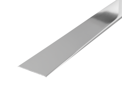Flat aluminum threshold profile 30mm glued Cezar Silver Matte 0.93m