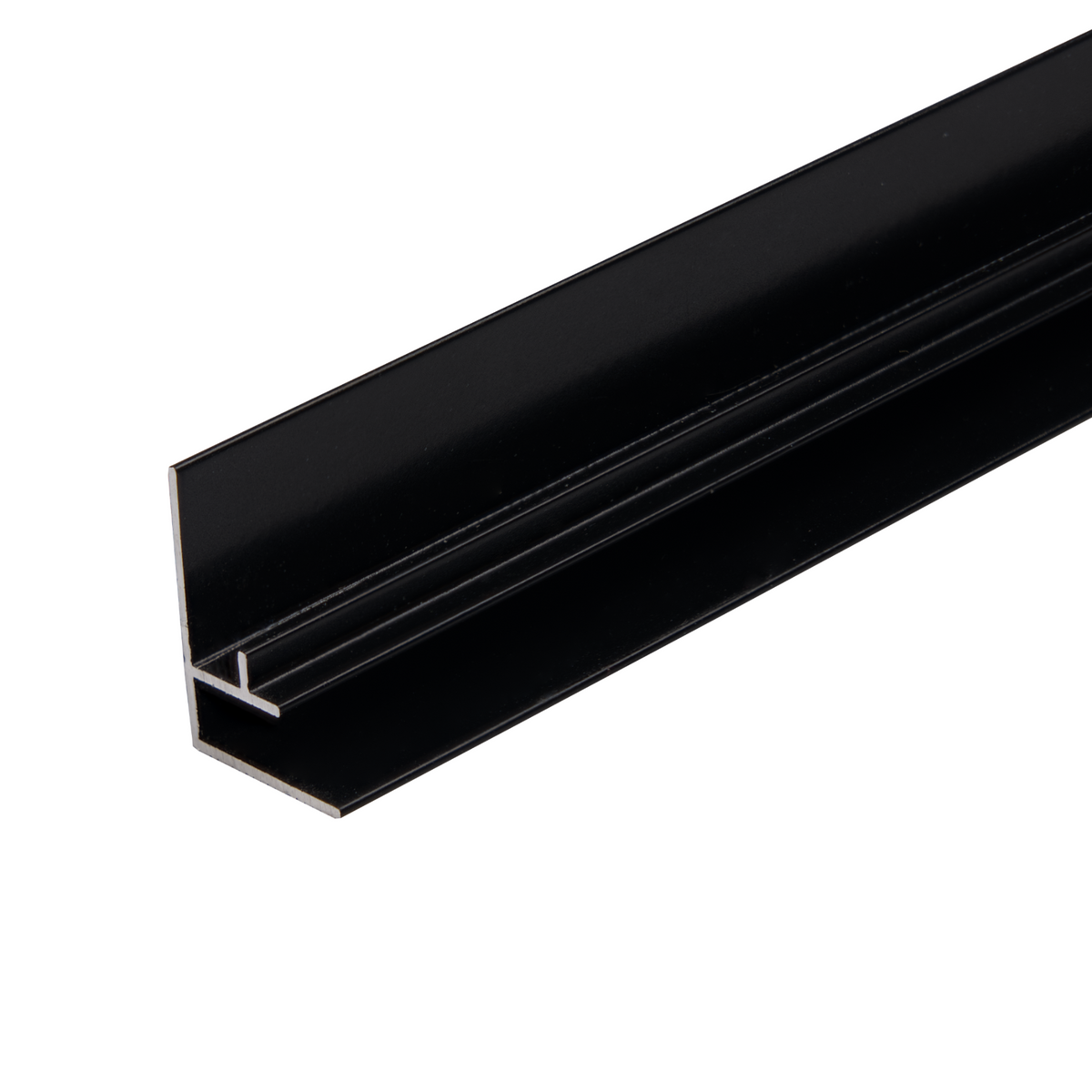Listwa aluminiowa kątowa wewnętrzna do paneli SPC Cezar Czarny RAL9005 mat 2,80m