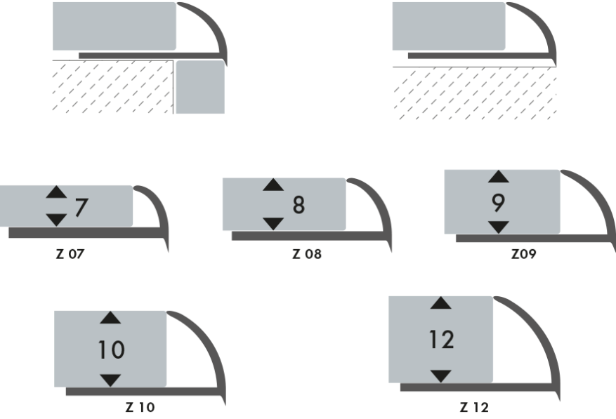 Profil do glazury PVC zewnętrzny 10mm Cezar Szary Jasny Mat 2,50m