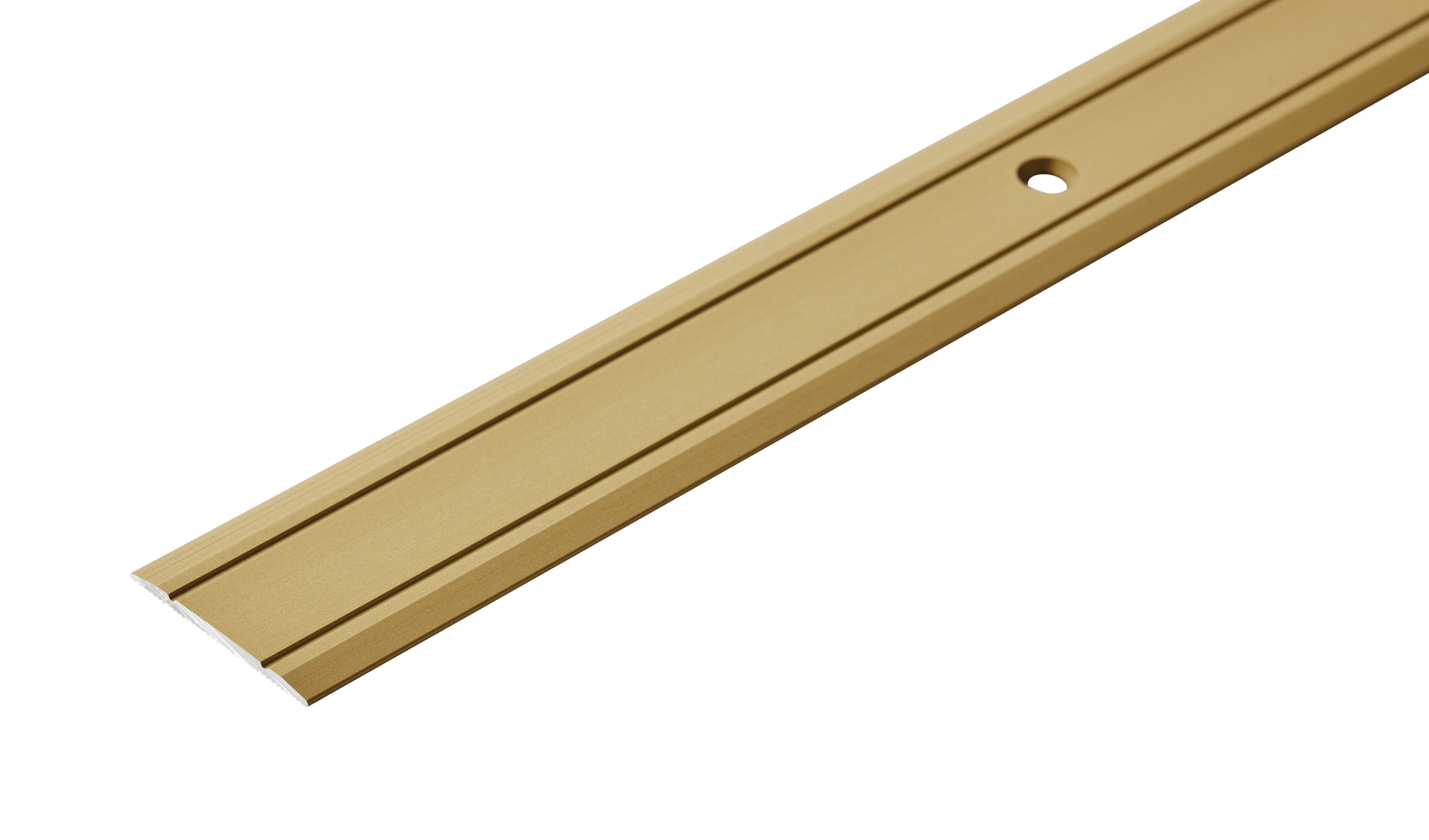 Profil progowy płaski aluminiowy 30mm Cezar Złoty Mat 1m