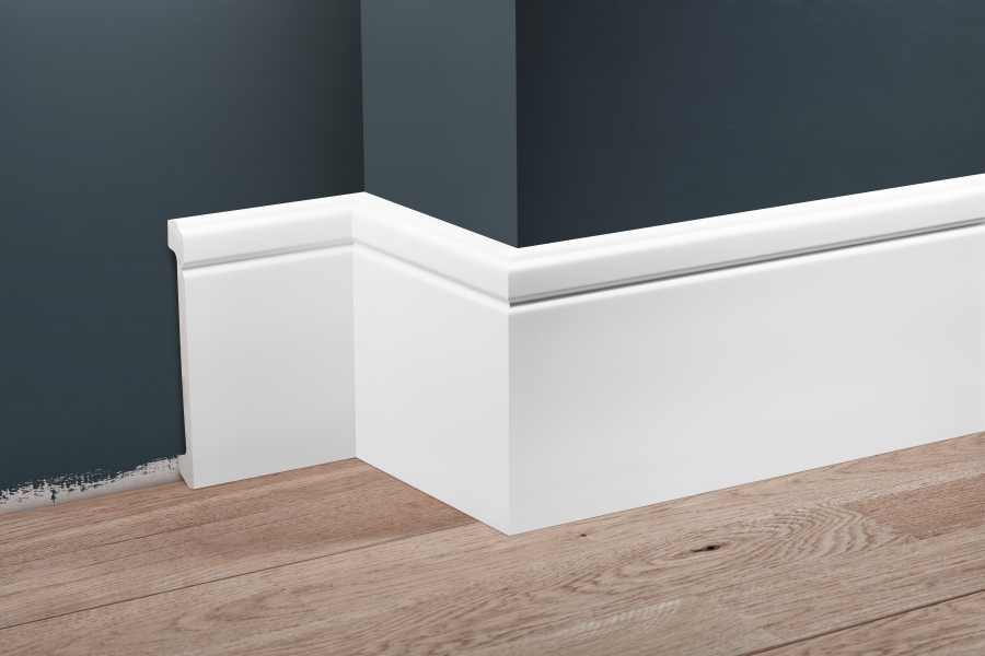 Listwa przypodłogowa LPC-30 138x16mm Cezar Biały RAL9003 Połysk 2,44m