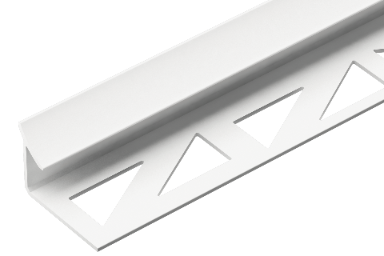 Profil do glazury PVC wewnętrzny szeroki 9mm Cezar Biały RAL9003 Mat 2,50m