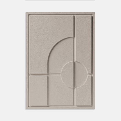 Wall Decor 500x700x18mm GEOMETRIC 1 MURSO Almond Beige