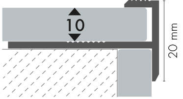 Profil schodowy aluminiowy CL Cezar Srebrny Mat 2,50m