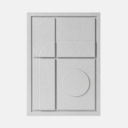 Wall Decor 500x700x18mm GEOMETRIC 3 with mounting [MMx4] MURSO Bianco (BO) [G] colored clay