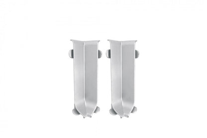 Internal corner for skirting board 80mm 1 set = 2 pcs Cezar Silver Matte