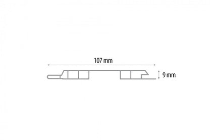 Panel wentylacyjny do boazerii PVC 10cm Cezar Biały Zimny Mat 3m