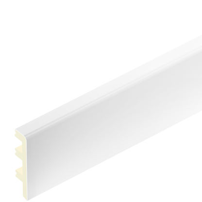 PVC skirting board Status Line 65x15mm L= 2.20m White RAL9003 [L] semi-matt varnish