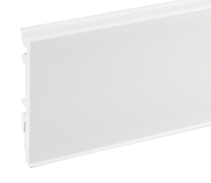 ПВХ плинтус MASTERLINE 13x80 мм, белый Cezar RAL9003, матовый, 2,20 м