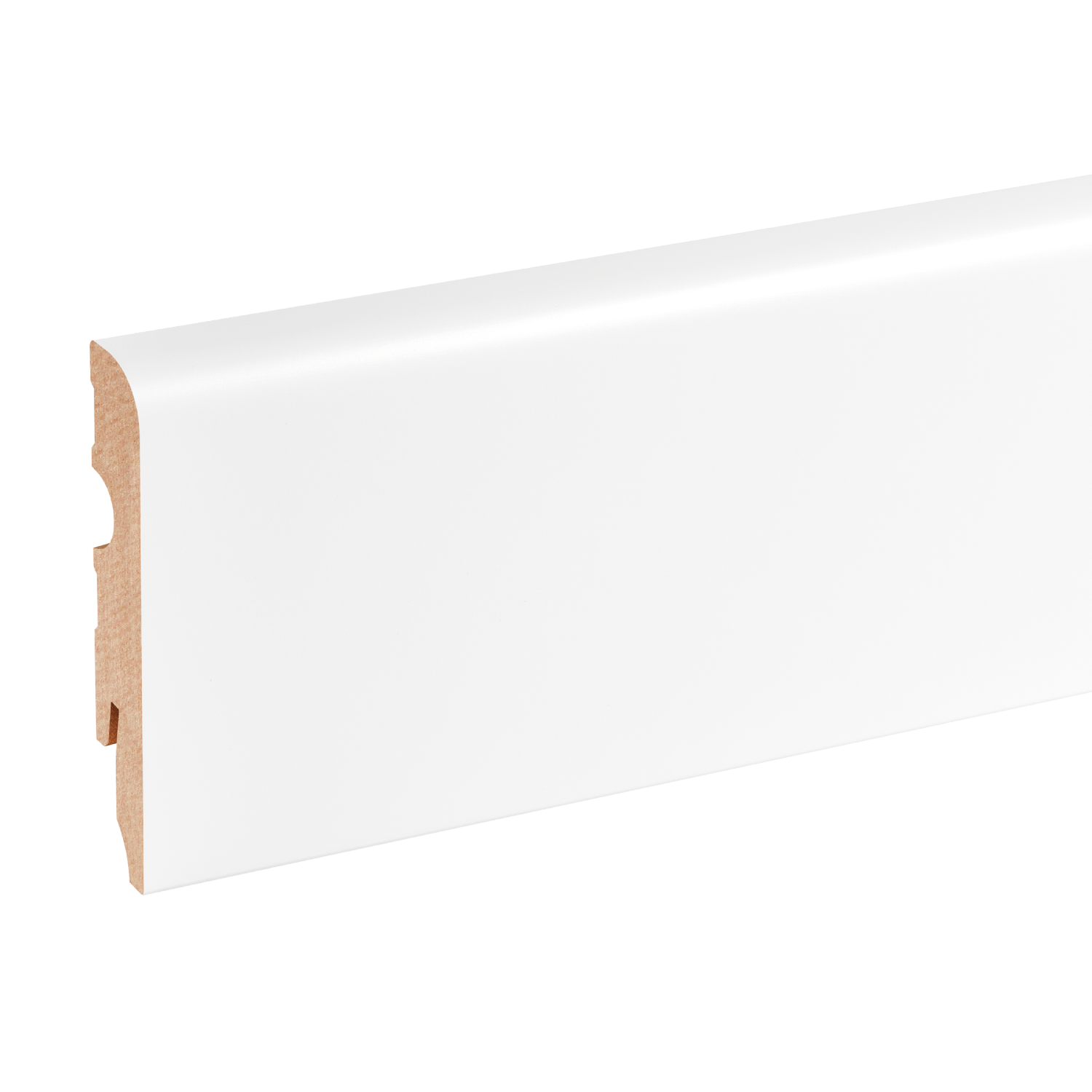 Listwa MDF przyp. LP 80x14,5mm R3 Narożnik gr. 15mm Cezar Biały RAL9003 Matowe 0,38m