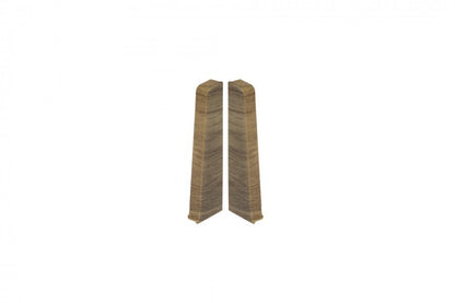 Торцевые заглушки для плинтуса Hi Line 23,4x75 мм, 1 комплект = 2 шт. (левая + правая) Cezar Marsylia Mat