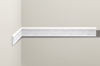 Decorated wall strip LNZ-01 Cezar White 2.40 m