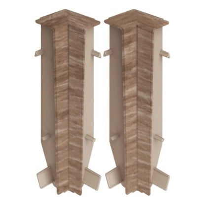 Внутренний угловой профиль для плинтуса MASTERLINE 13x80 мм, 1 комплект = 2 шт., коврик Cezar Tea коричневого цвета.