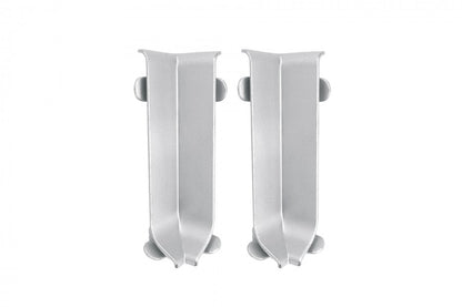 Internal corner for skirting board 100mm 1 set = 2 pcs Cezar Silver Matte