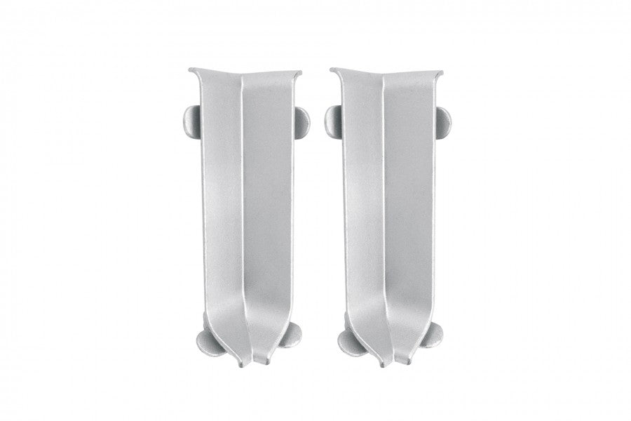 Narożnik wewnętrzny do listwy przypodłogowej 100mm 1kpl=2szt Cezar Srebrny Mat