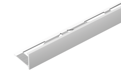 Aluminum corner tile profile with edge 8mmx18mm Cezar Silver El-Poler Gloss 2.50m