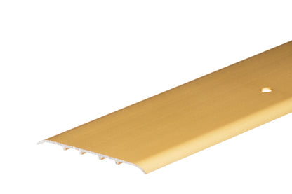Flat aluminum threshold profile 80mm Cezar Gold Matte 1m