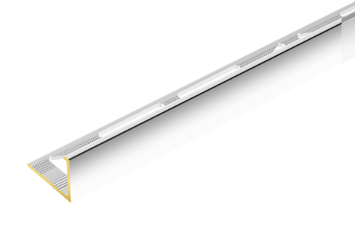 Brass corner tile profile 8mm Cezar Chrome Gloss 2.50m