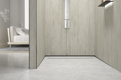 Cezar Gold Gloss Shower Tile Profile with Front Slope 51x1mm 1.3m