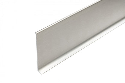 Listwa przypodłogowa aluminiowa 80mm Cezar Platyna El-Poler Szczotkowany Połysk 2,50m