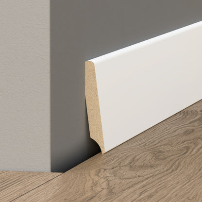 Listwa przypodłogowa MDF Basic 57x08mm R3 CEZAR Biały RAL9003 okleina półmat 2,20m