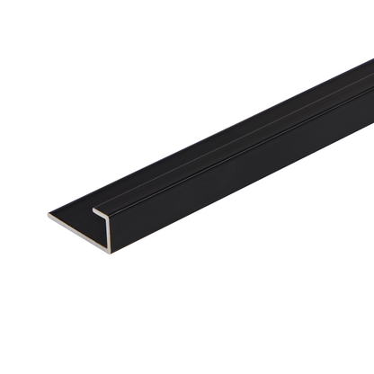 Listwa aluminiowa startowa do paneli SPC Cezar Czarny RAL9005 mat 2,80m