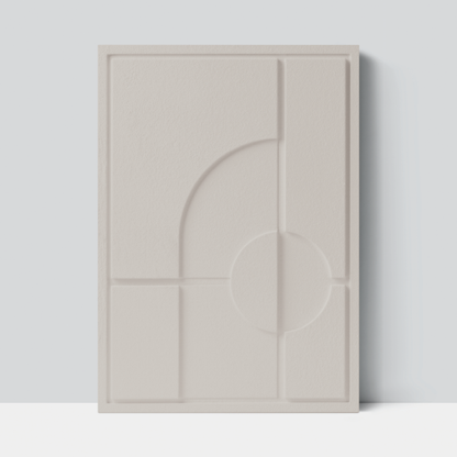 Wall Decor 350x500x18mm GEOMETRIC 1 MURSO Natural Cream