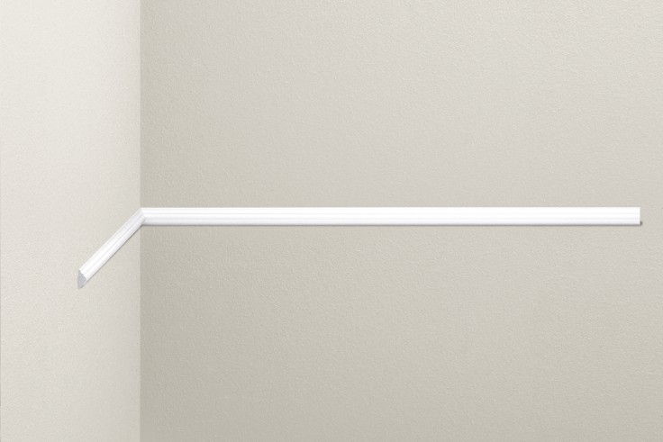 Listwa naścienna gładka LNG-27 Cezar Biały Mat 2,44m