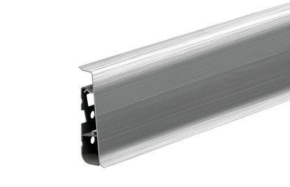 PVC skirting board Hi Line Prestige 22x75mm Cezar Brushed Aluminum Matt 2.50m