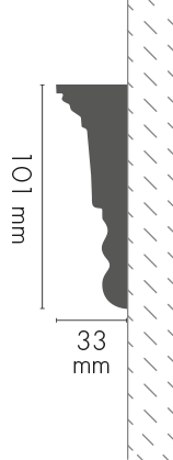 Listwa naścienna gładka LNG-10 Cezar Biały 2,40m