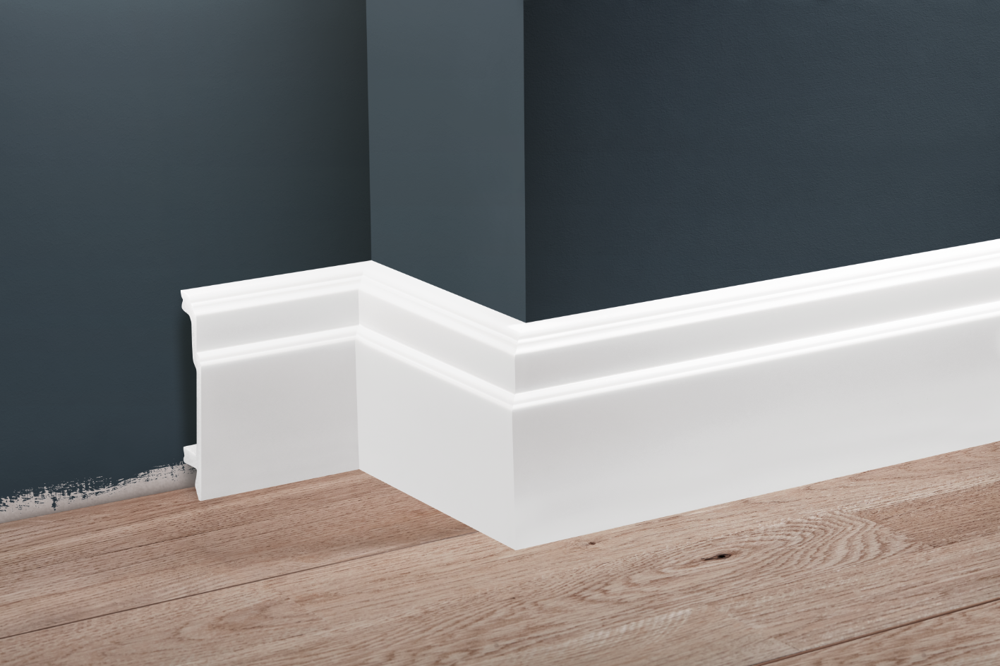 Listwa przypodłogowa LPC-26 103x22mm Cezar Biały Mat 2,44m