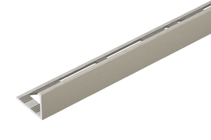 Aluminum corner tile profile 10mm Cezar Titanium Brushed Matte 2.50m