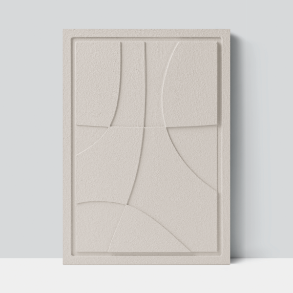 Wall Decor 500x700x18mm ABSTRACT 3 MURSO Natural Cream