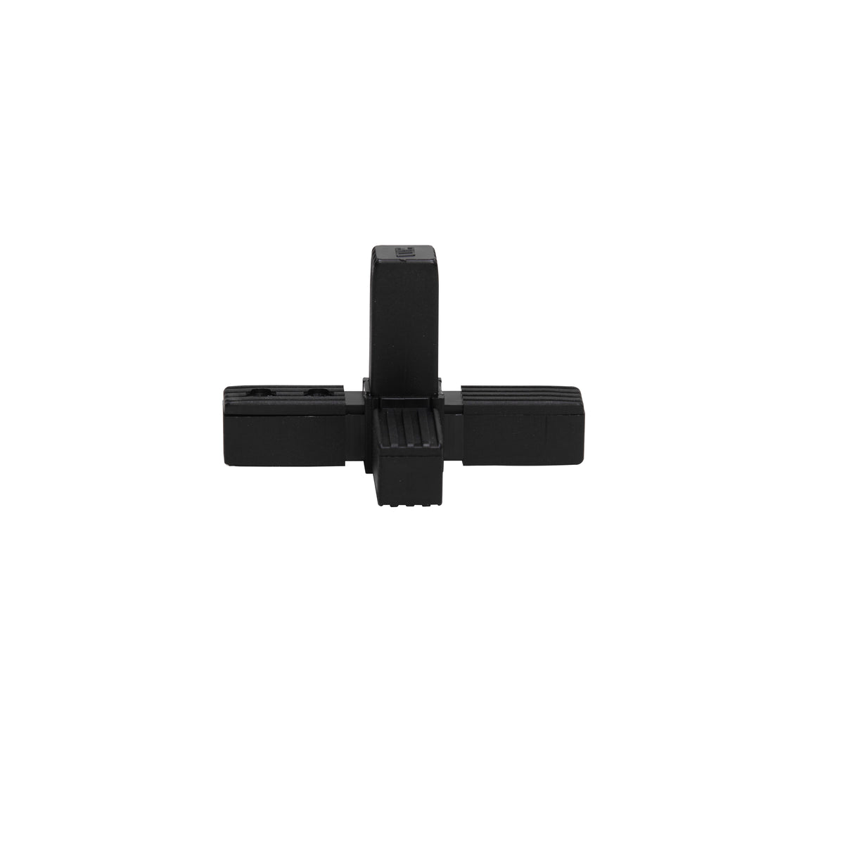 Łącznik 4-kierunkowy do rury czterokątnej 20x20x1,2mm Cezar Czarny RAL9005 mat