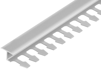 Profil do glazury aluminiowy dylatacyjny 14x8mm do łuków Cezar Srebrny Mat 2,50m