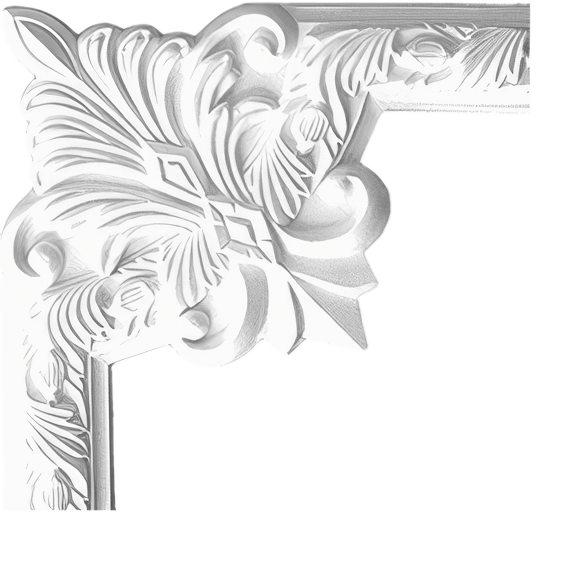 Narożnik do listwy naściennej zdobionej 05-2 Cezar Biały