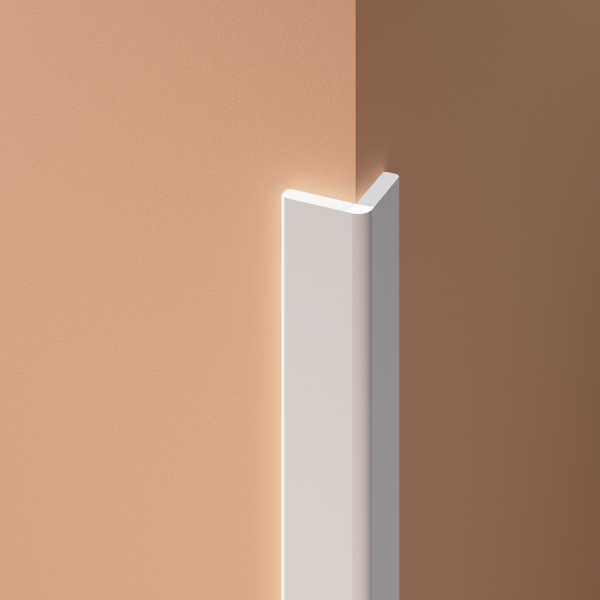 Listwa naścienna gładka LNG-29 Cezar Biały Mat 2,44m