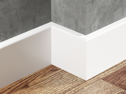 Status Line PVC skirting board 80x15mm Cezar White RAL9003 semi-matt 2.20m