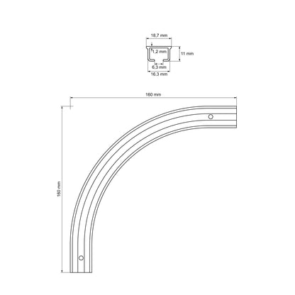Universal PVC bend 90 degrees PRIMELINE1 inside/outside 1 set = 2 pcs Cezar White